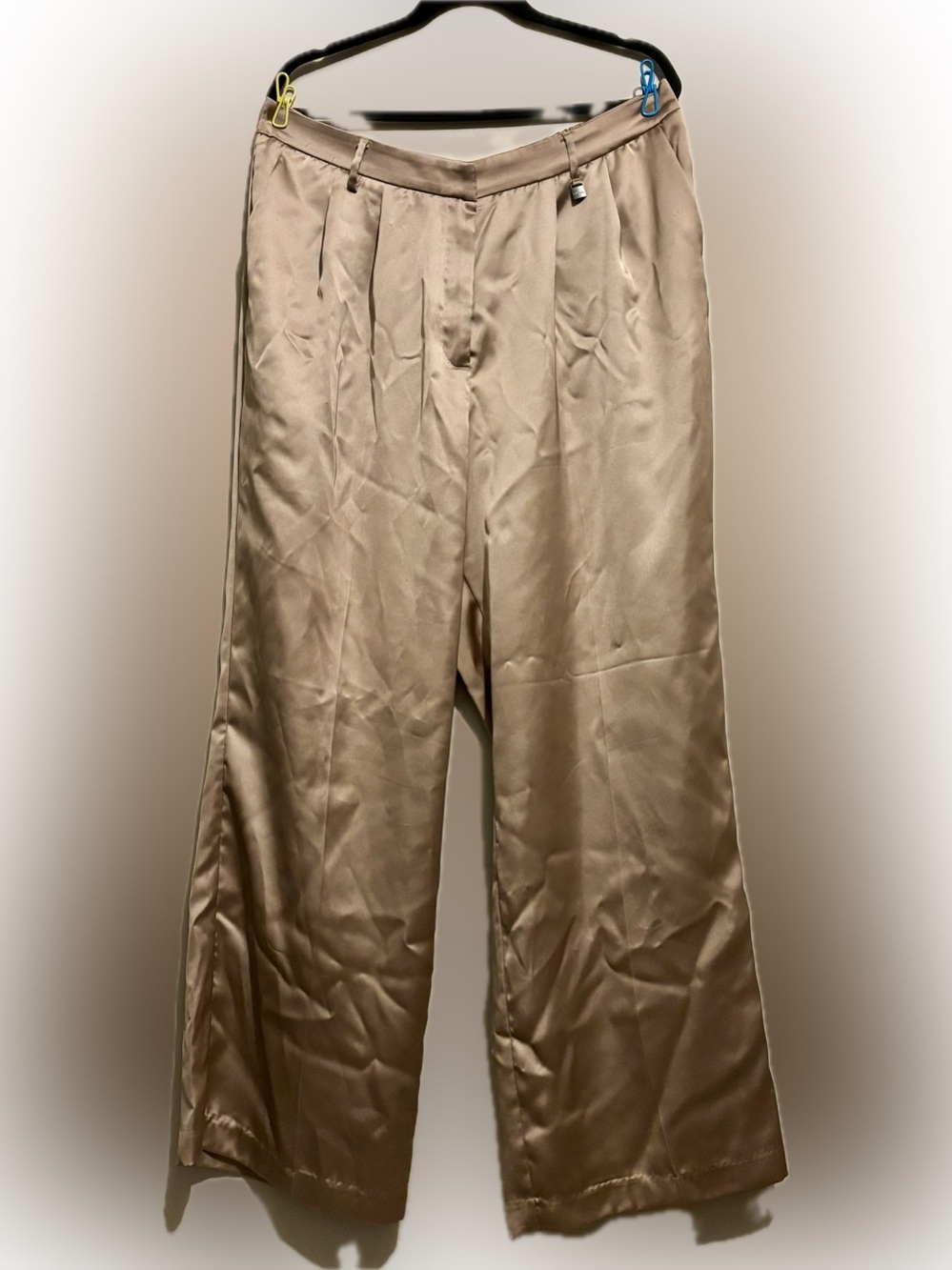 Mexx Champagne Satin Wide-Leg Trousers